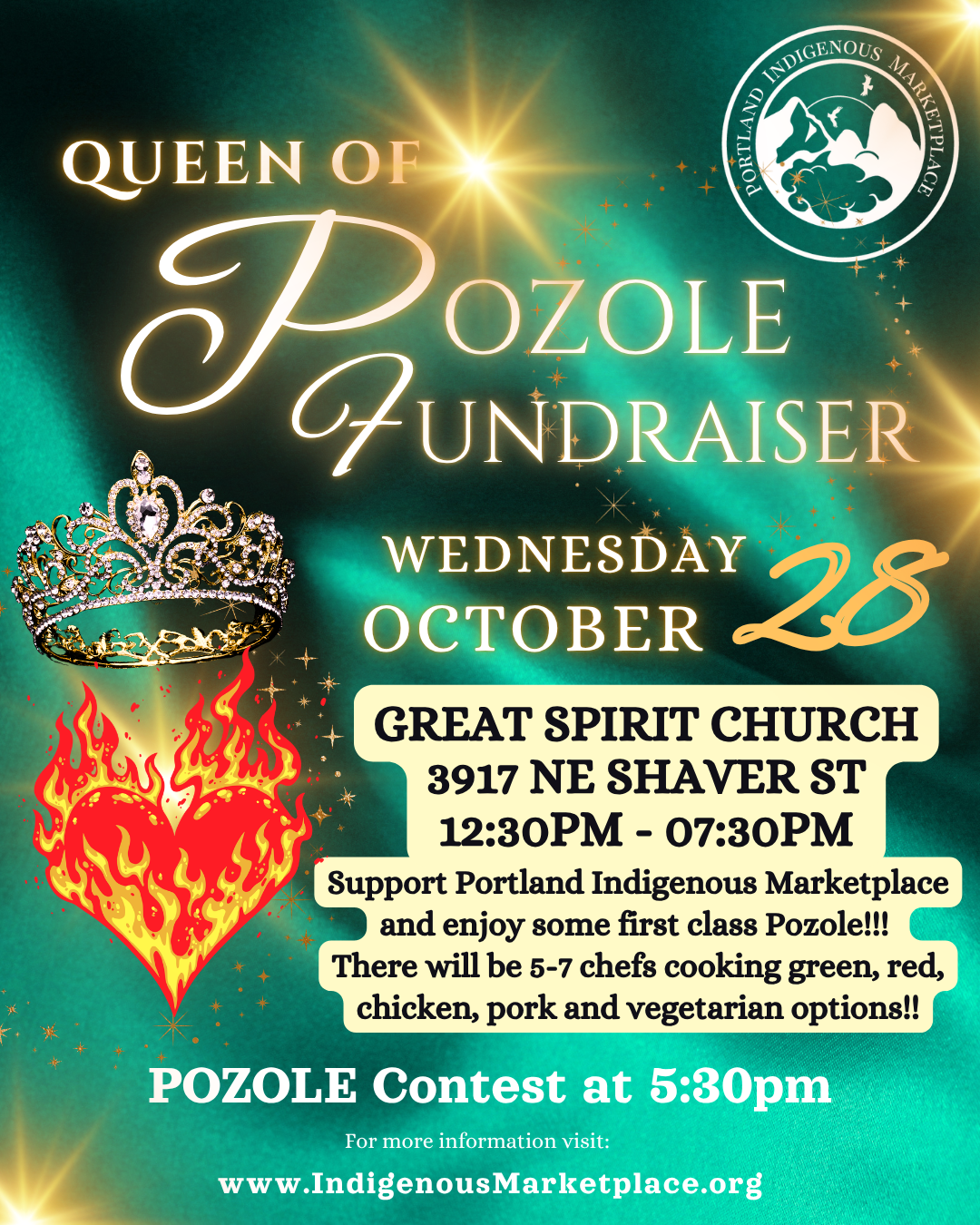 The other graphic features the title “IndigenoUS Gala” in bold, elegant lettering, with the theme “We Are The Abundance” highlighted prominently near the top. Rich, warm colors inspired by earth tones and abundance across the background, incorporating subtle patterns and motifs.♿️ Accessibility Info: The event will be held at an ADA-accessible venue with a ramped entrance through the parking lot, located right next to the ADA parking spaces — so all guests can join comfortably and easily. 📍 Location: 907 NW Irving St, Portland, OR 97209 Support Indigenous and Black artists, celebrate unity, and maybe snag a major prize along the way. Let’s make IndigenoUS Gala 2026 one to remember! 🌟 Link to purchase Mystery Pulls, Tickets and Register to Bid: https://Gala26.fundraiser